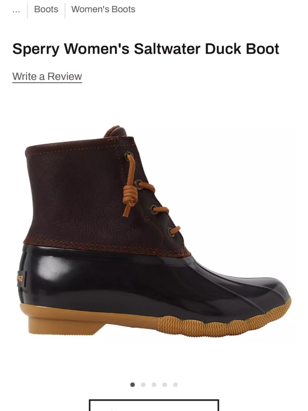 Sperry Saltwater Duck Boots Size 10